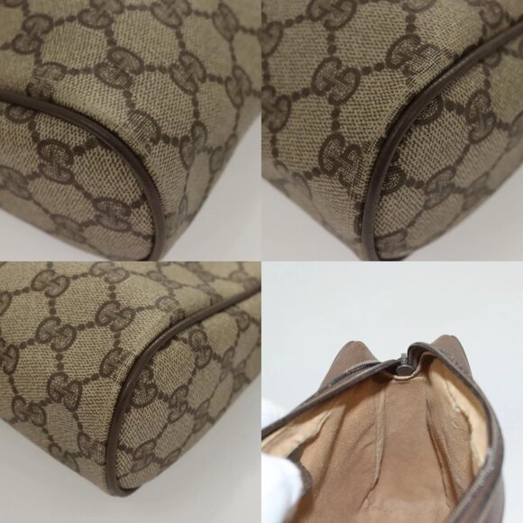 GUCCI GG Supreme Web Sherry Line Clutch Bag PVC Beige Red 75 01 012 Auth BA1881 - Picture 14 of 14